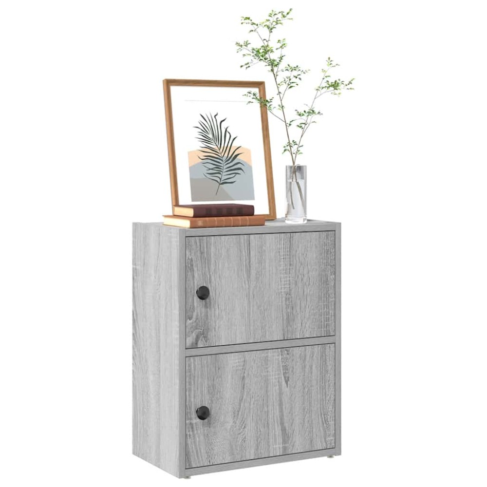 vidaXL Βιβλιοθήκη Γκρι Sonoma 40x24x52 εκ. από Επεξεργασμένο Ξύλο