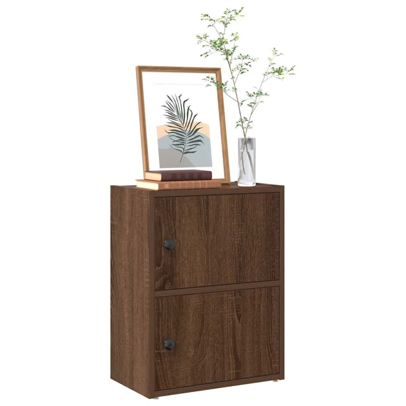 vidaXL Βιβλιοθήκη Καφέ Δρυς 40x24x52 εκ. από Επεξεργασμένο Ξύλο