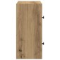 vidaXL Βιβλιοθήκη Αρτισιανή Δρυς 40x24x52 εκ. Επεξ. Ξύλο