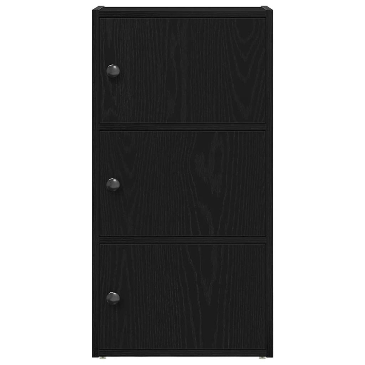 vidaXL Βιβλιοθήκη Μαύρη Δρυς 40x24x77 εκ. Κατασκευασμένο ξύλο