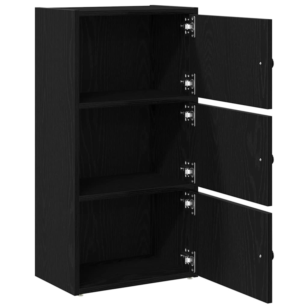 vidaXL Βιβλιοθήκη Μαύρη Δρυς 40x24x77 εκ. Κατασκευασμένο ξύλο