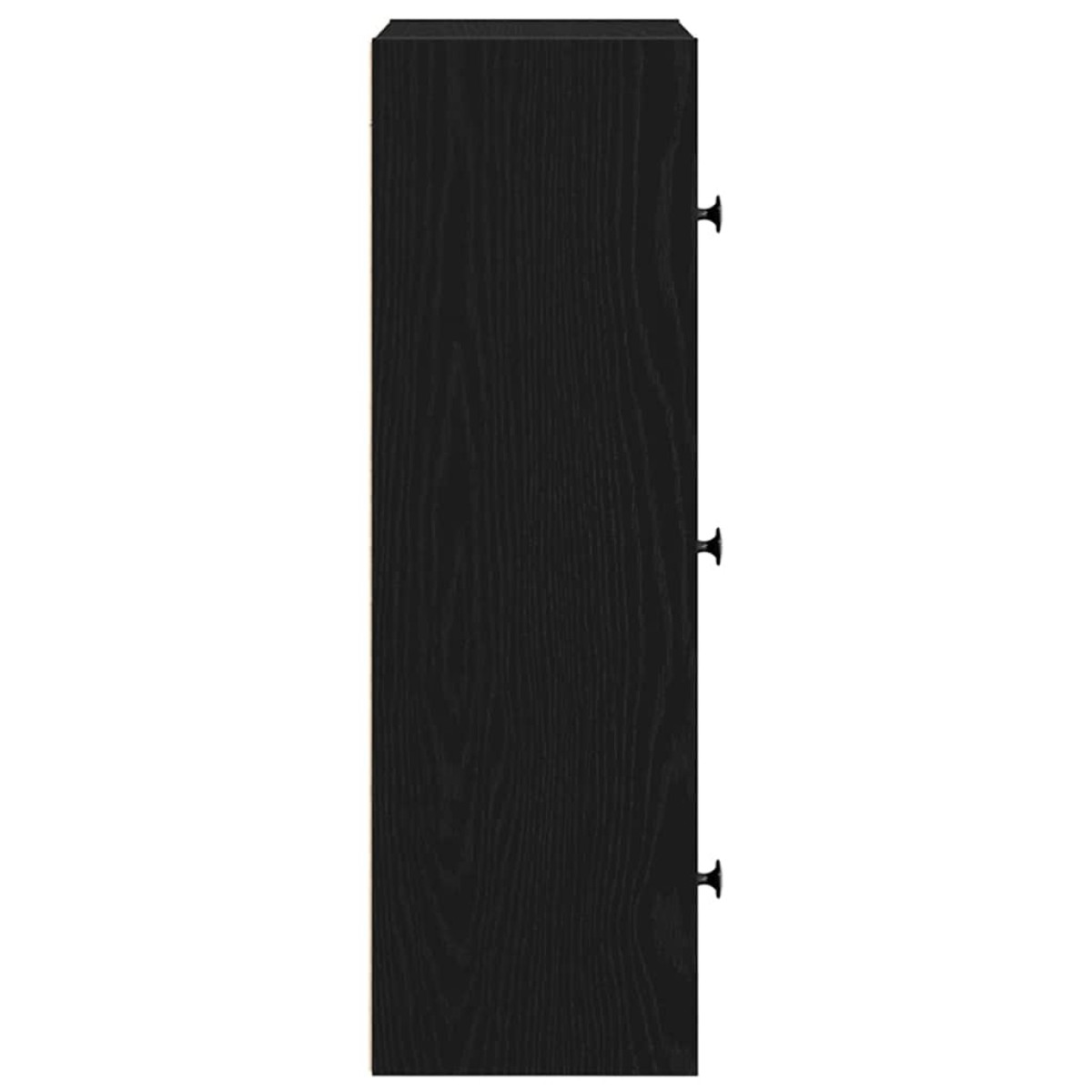 vidaXL Βιβλιοθήκη Μαύρη Δρυς 40x24x77 εκ. Κατασκευασμένο ξύλο