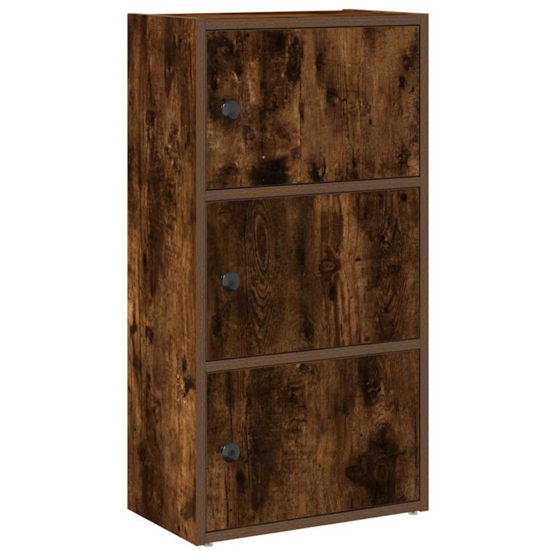 vidaXL Βιβλιοθήκη Καπνιστή Δρυς 40x24x77 εκ. από Επεξεργασμένο Ξύλο