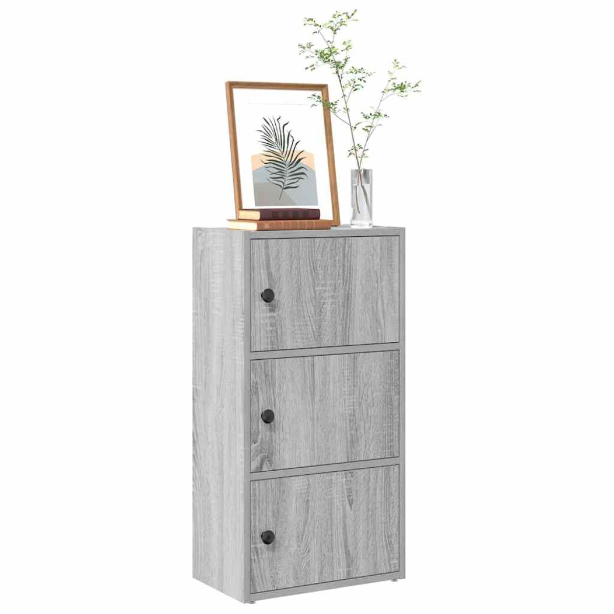 vidaXL Βιβλιοθήκη Γκρι Sonoma 40x24x77 εκ. από Επεξεργασμένο Ξύλο
