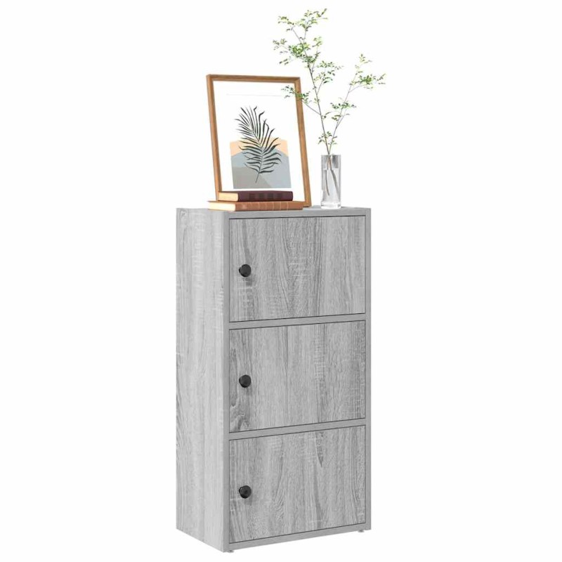 vidaXL Βιβλιοθήκη Γκρι Sonoma 40x24x77 εκ. από Επεξεργασμένο Ξύλο