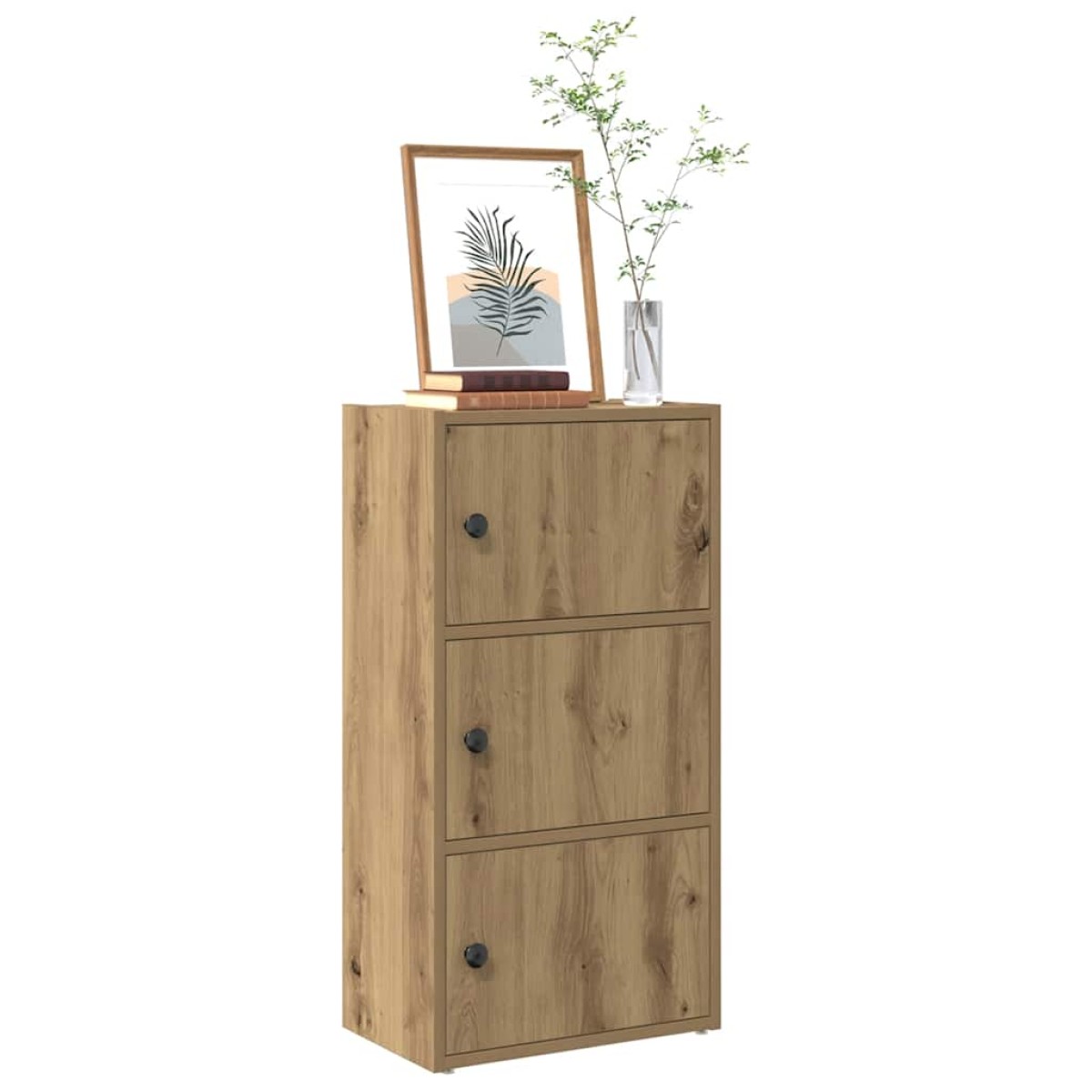 vidaXL Βιβλιοθήκη Αρτισιανή Δρυς 40x24x77 εκ. Επεξ. Ξύλο