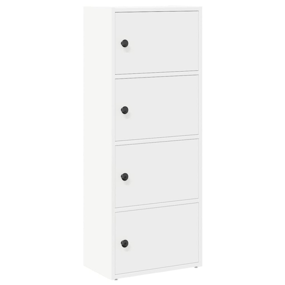 vidaXL Βιβλιοθήκη Λευκή 40x24x102 εκ. από Επεξεργασμένο Ξύλο