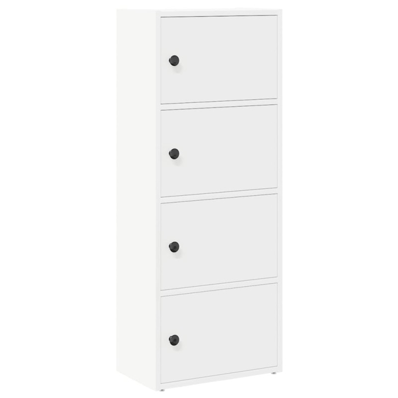 vidaXL Βιβλιοθήκη Λευκή 40x24x102 εκ. από Επεξεργασμένο Ξύλο