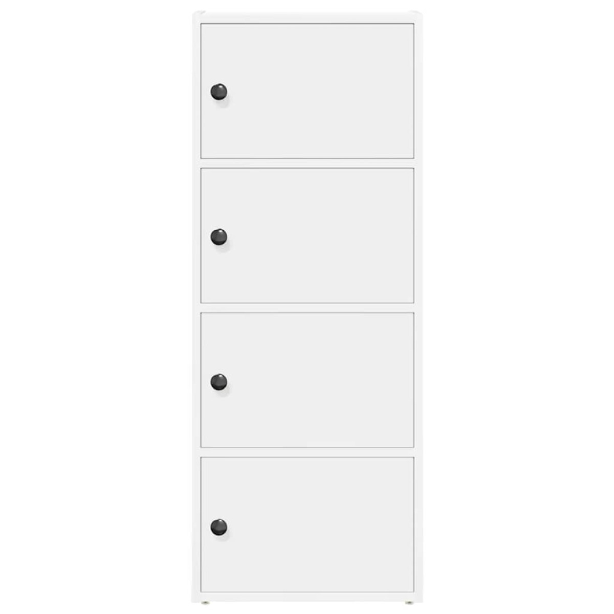 vidaXL Βιβλιοθήκη Λευκή 40x24x102 εκ. από Επεξεργασμένο Ξύλο