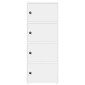 vidaXL Βιβλιοθήκη Λευκή 40x24x102 εκ. από Επεξεργασμένο Ξύλο