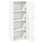 vidaXL Βιβλιοθήκη Λευκή 40x24x102 εκ. από Επεξεργασμένο Ξύλο