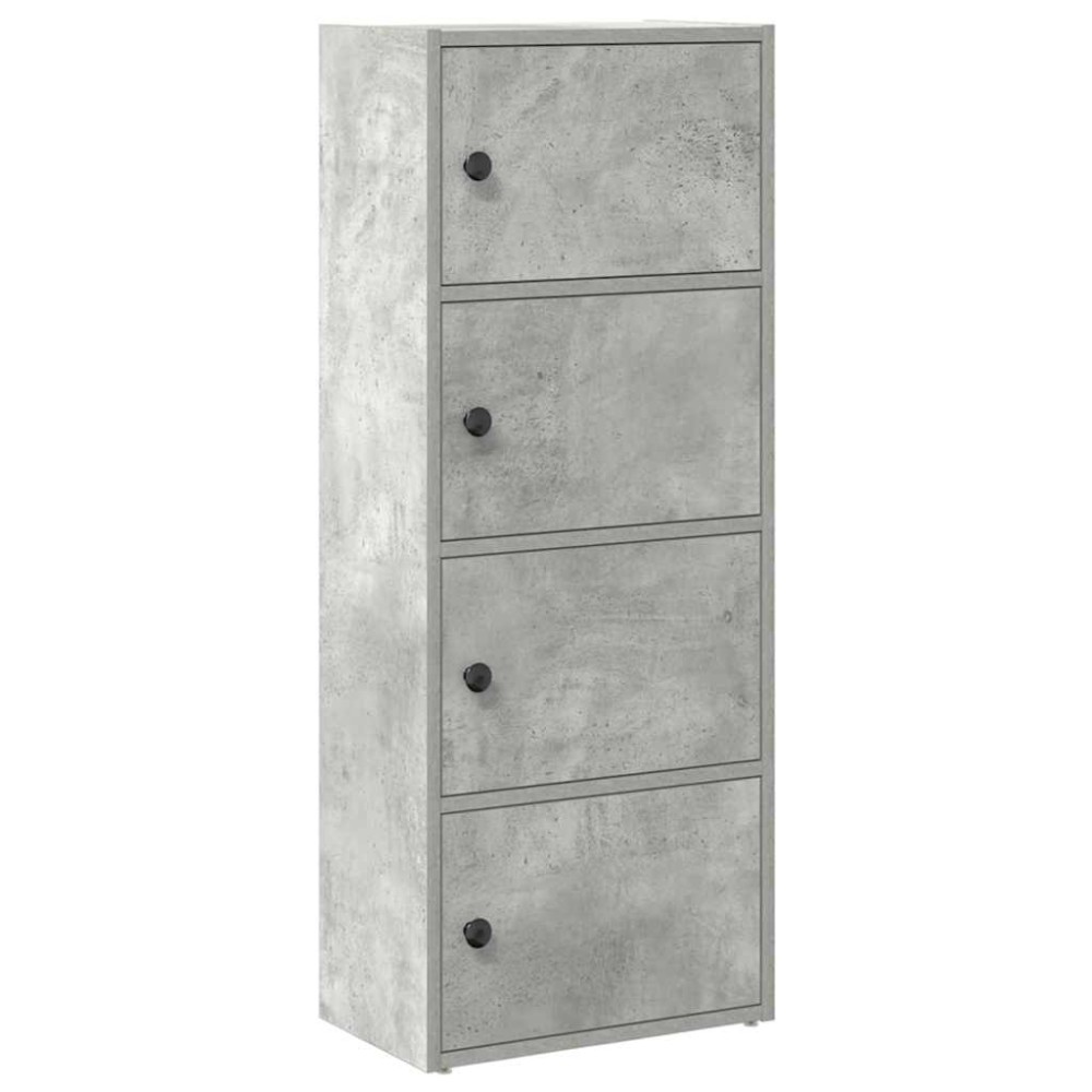 vidaXL Βιβλιοθήκη Γκρι Σκυροδέματος 40x24x102 εκ. Επεξεργ. Ξύλο