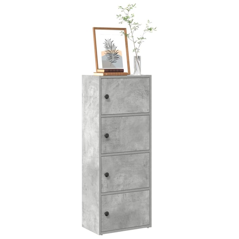 vidaXL Βιβλιοθήκη Γκρι Σκυροδέματος 40x24x102 εκ. Επεξεργ. Ξύλο