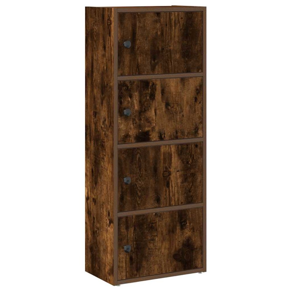 vidaXL Βιβλιοθήκη Καπνιστή Δρυς 40x24x102 εκ. από Επεξεργασμένο Ξύλο