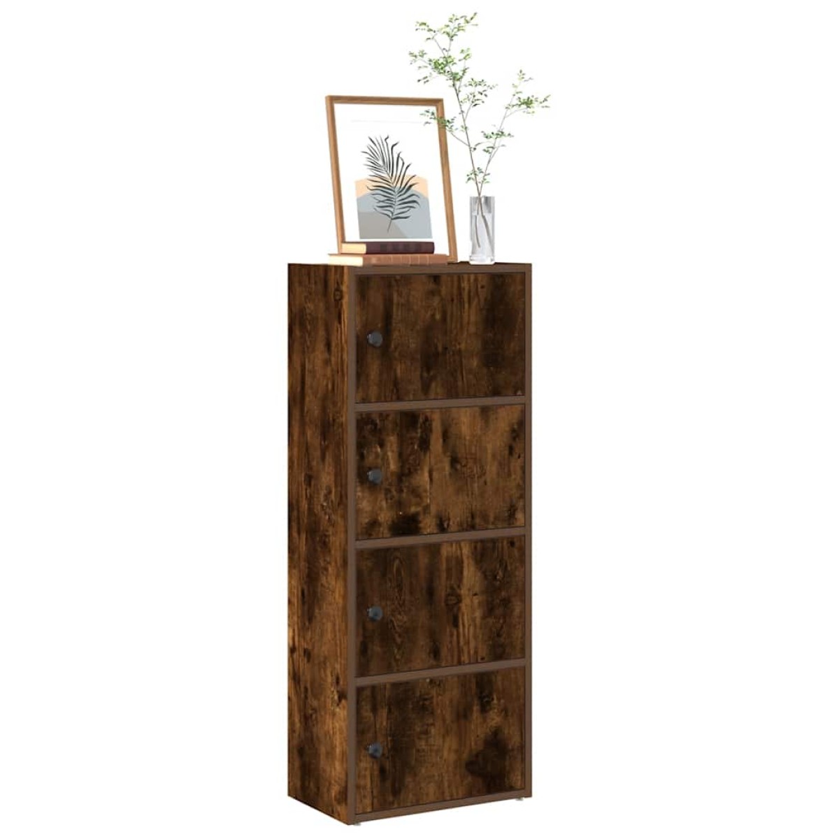 vidaXL Βιβλιοθήκη Καπνιστή Δρυς 40x24x102 εκ. από Επεξεργασμένο Ξύλο