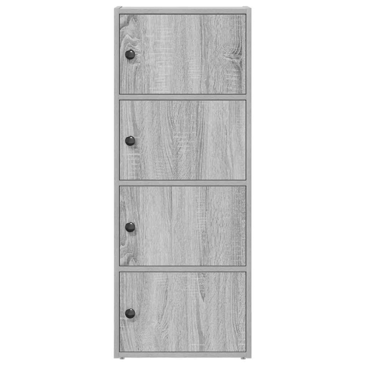 vidaXL Βιβλιοθήκη Γκρι Sonoma 40x24x102 εκ. από Επεξεργασμένο Ξύλο