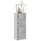 vidaXL Βιβλιοθήκη Γκρι Sonoma 40x24x102 εκ. από Επεξεργασμένο Ξύλο
