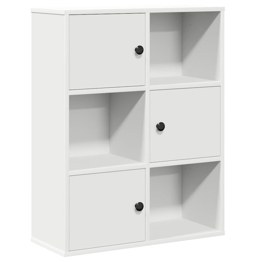 vidaXL Βιβλιοθήκη Λευκή 60x24x76,5 εκ. από Επεξεργασμένο Ξύλο