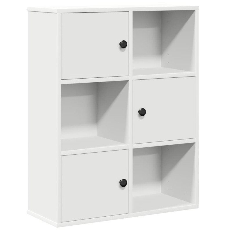 vidaXL Βιβλιοθήκη Λευκή 60x24x76,5 εκ. από Επεξεργασμένο Ξύλο
