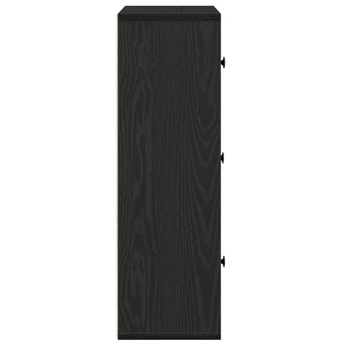 vidaXL Βιβλιοθήκη Μαύρη Δρυς 60x24x76,5 εκ. Κατασκευασμένο ξύλο