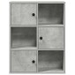 vidaXL Βιβλιοθήκη Γκρι Σκυροδέματος 60x24x76,5 εκ. Επεξεργ. Ξύλο