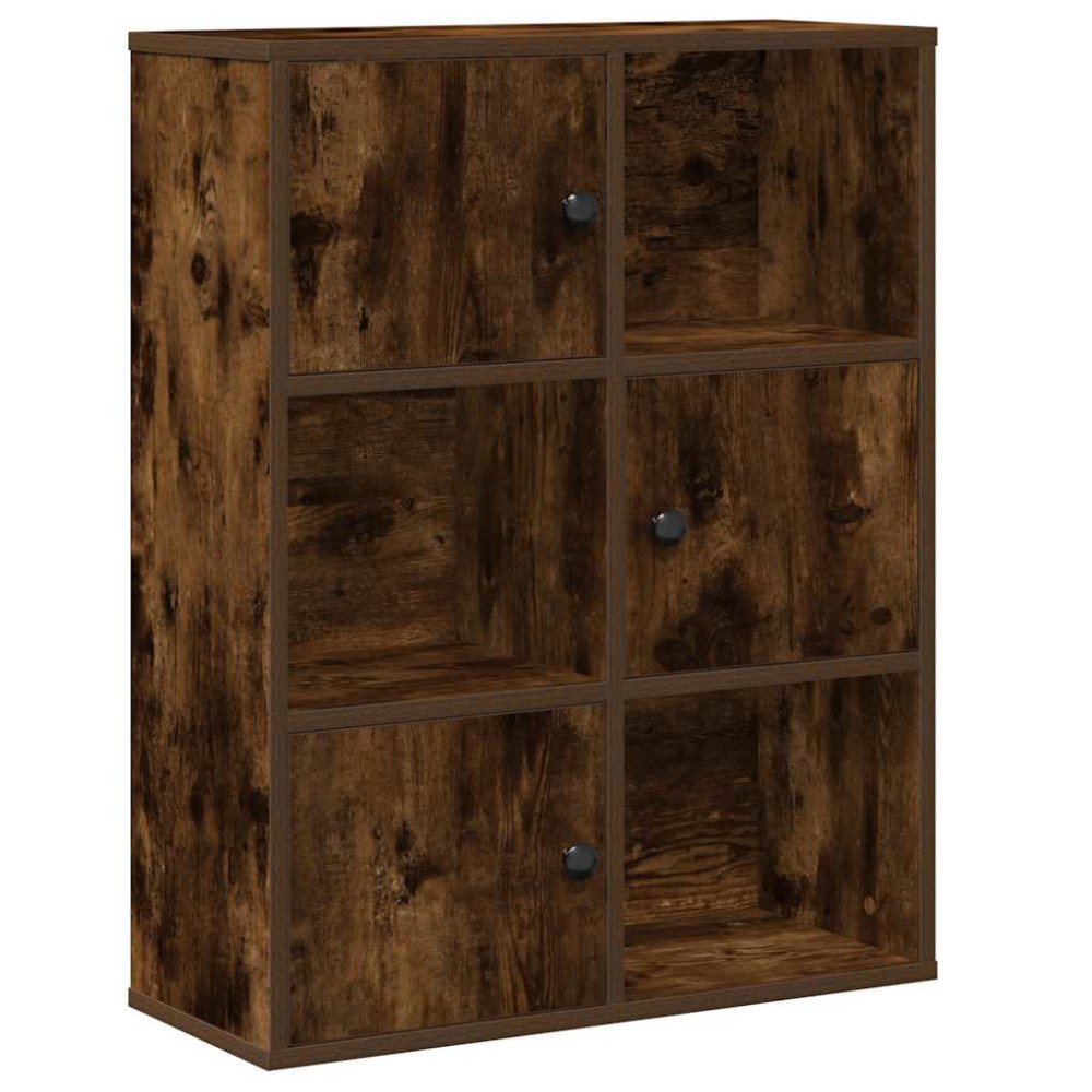 vidaXL Βιβλιοθήκη Καπνιστή Δρυς 60x24x76,5 εκ. από Επεξεργασμένο Ξύλο