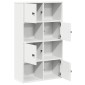 vidaXL Βιβλιοθήκη Λευκή 60x24x101,5 εκ. από Επεξεργασμένο Ξύλο