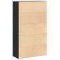 vidaXL Βιβλιοθήκη Μαύρη Δρυς 60x24x101,5 εκ. Κατασκευασμένο ξύλο