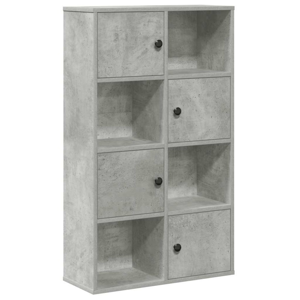 vidaXL Βιβλιοθήκη Γκρι Σκυροδέματος 60x24x101,5 εκ. Επεξεργ. Ξύλο