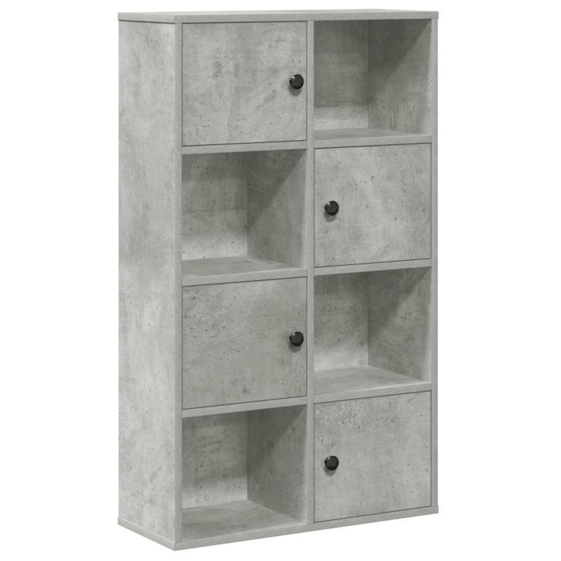 vidaXL Βιβλιοθήκη Γκρι Σκυροδέματος 60x24x101,5 εκ. Επεξεργ. Ξύλο