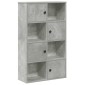 vidaXL Βιβλιοθήκη Γκρι Σκυροδέματος 60x24x101,5 εκ. Επεξεργ. Ξύλο