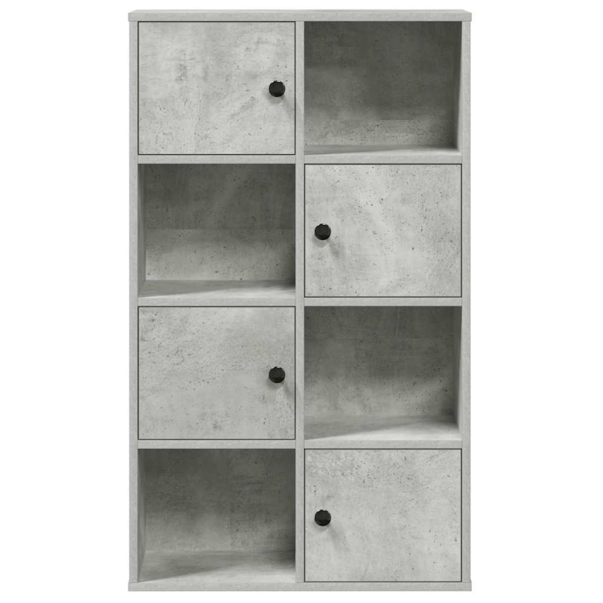 vidaXL Βιβλιοθήκη Γκρι Σκυροδέματος 60x24x101,5 εκ. Επεξεργ. Ξύλο