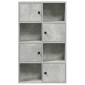 vidaXL Βιβλιοθήκη Γκρι Σκυροδέματος 60x24x101,5 εκ. Επεξεργ. Ξύλο