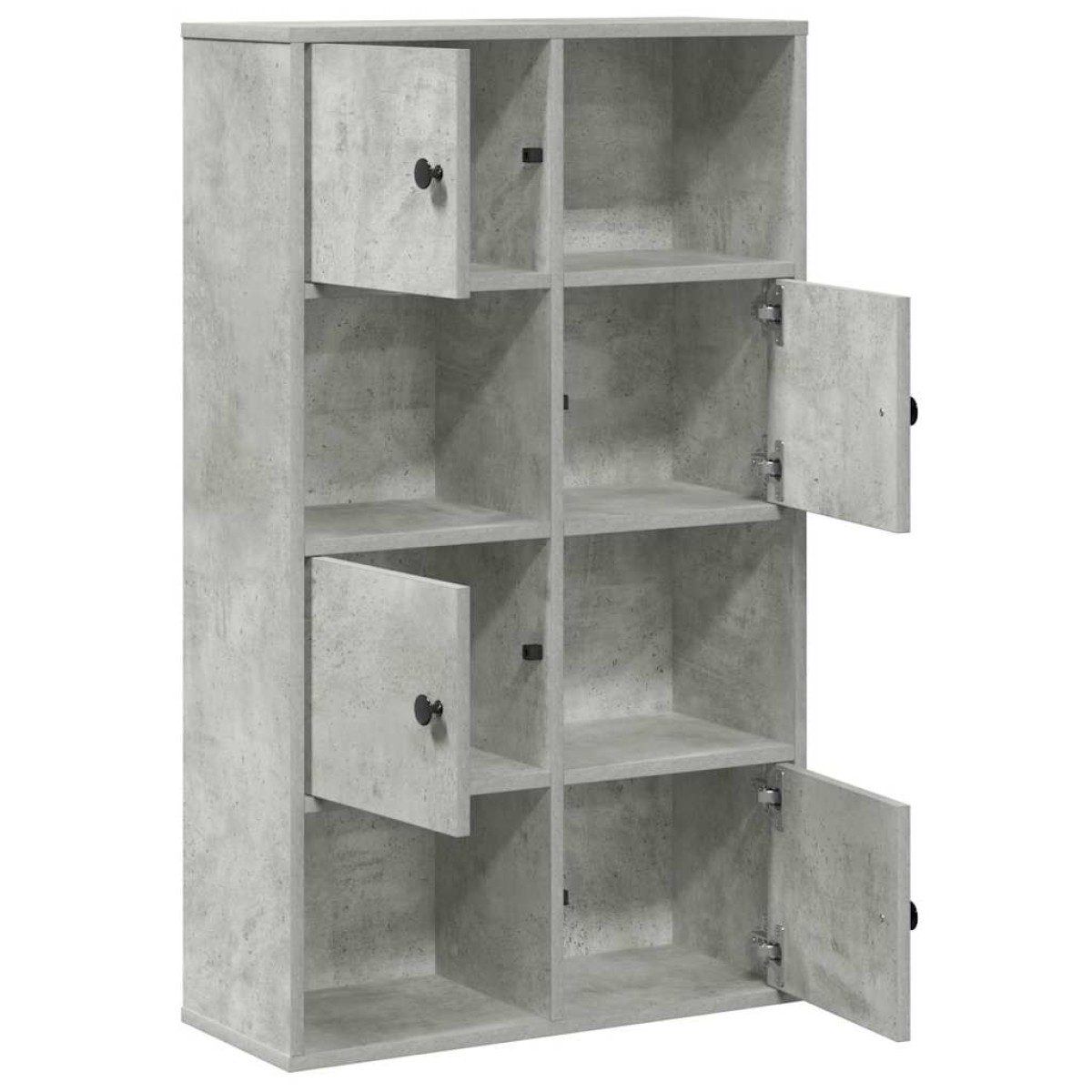vidaXL Βιβλιοθήκη Γκρι Σκυροδέματος 60x24x101,5 εκ. Επεξεργ. Ξύλο
