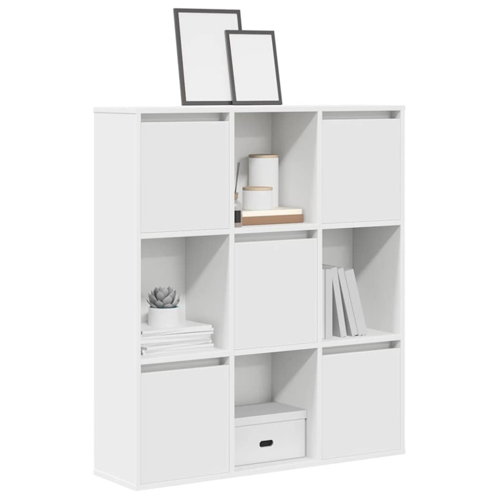 vidaXL Βιβλιοθήκη Λευκή 89x24x101,5 εκ. από Επεξεργασμένο Ξύλο