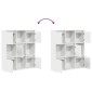 vidaXL Βιβλιοθήκη Λευκή 89x24x101,5 εκ. από Επεξεργασμένο Ξύλο