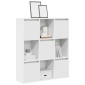 vidaXL Βιβλιοθήκη Λευκή 89x24x101,5 εκ. από Επεξεργασμένο Ξύλο