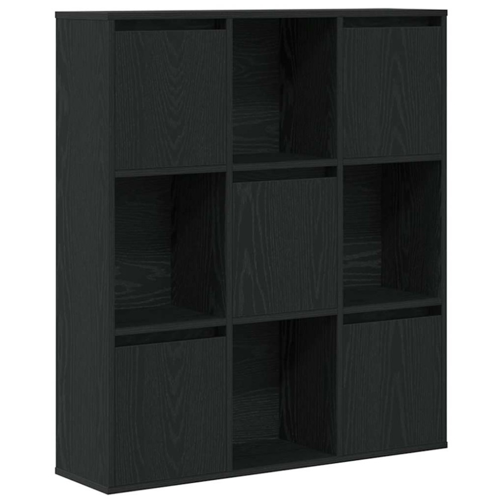 vidaXL Βιβλιοθήκη Μαύρη Δρυς 89x24x101,5 εκ. Κατασκευασμένο ξύλο