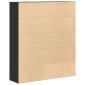 vidaXL Βιβλιοθήκη Μαύρη Δρυς 89x24x101,5 εκ. Κατασκευασμένο ξύλο
