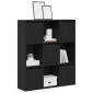 vidaXL Βιβλιοθήκη Μαύρη Δρυς 89x24x101,5 εκ. Κατασκευασμένο ξύλο