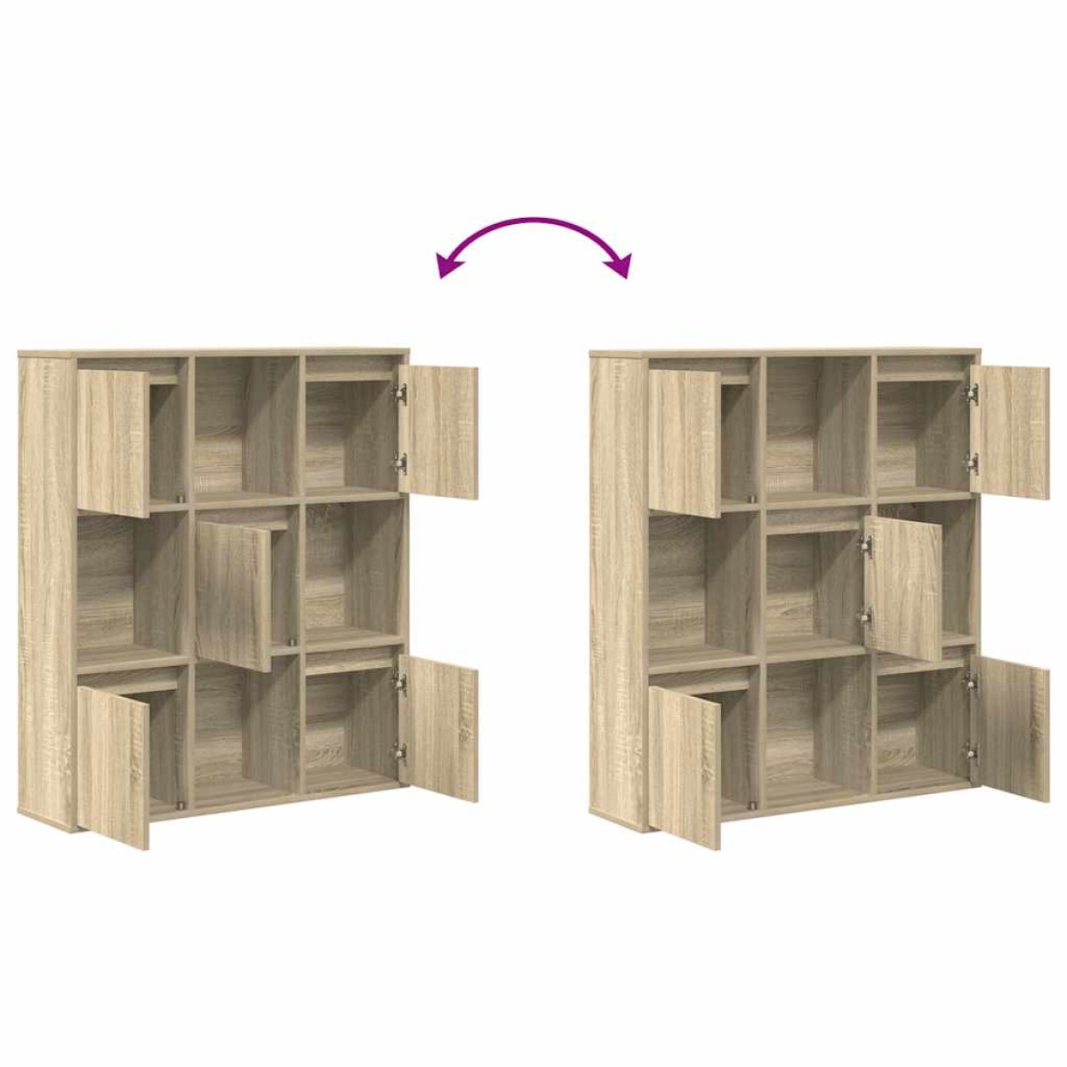 vidaXL Βιβλιοθήκη Sonoma Δρυς 89x24x101,5 εκ. από Επεξεργασμένο Ξύλο