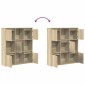 vidaXL Βιβλιοθήκη Sonoma Δρυς 89x24x101,5 εκ. από Επεξεργασμένο Ξύλο