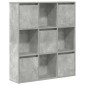 vidaXL Βιβλιοθήκη Γκρι Σκυροδέματος 89x24x101,5 εκ. Επεξεργ. Ξύλο