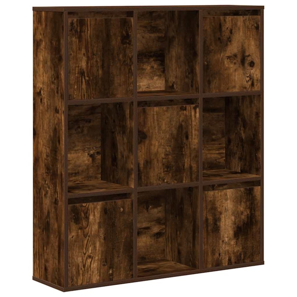 vidaXL Βιβλιοθήκη Καπνιστή Δρυς 89x24x101,5 εκ. από Επεξεργασμένο Ξύλο