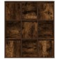 vidaXL Βιβλιοθήκη Καπνιστή Δρυς 89x24x101,5 εκ. από Επεξεργασμένο Ξύλο