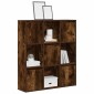 vidaXL Βιβλιοθήκη Καπνιστή Δρυς 89x24x101,5 εκ. από Επεξεργασμένο Ξύλο
