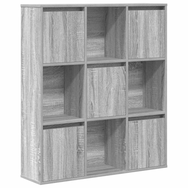 vidaXL Βιβλιοθήκη Γκρι Sonoma 89x24x101,5 εκ. από Επεξεργασμένο Ξύλο