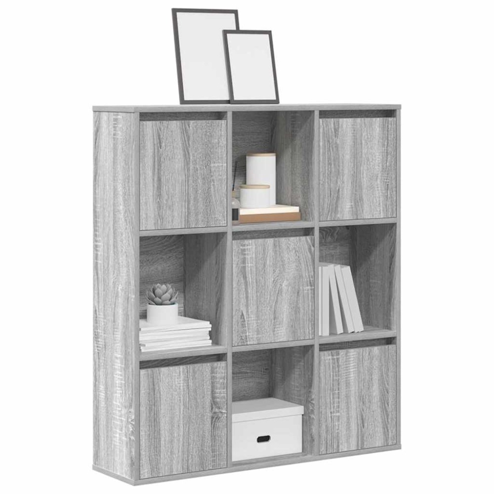 vidaXL Βιβλιοθήκη Γκρι Sonoma 89x24x101,5 εκ. από Επεξεργασμένο Ξύλο