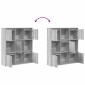 vidaXL Βιβλιοθήκη Γκρι Sonoma 89x24x101,5 εκ. από Επεξεργασμένο Ξύλο