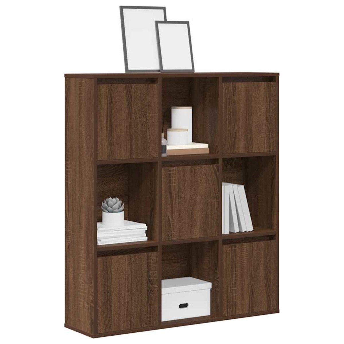 vidaXL Βιβλιοθήκη Καφέ Δρυς 89x24x101,5 εκ. από Επεξεργασμένο Ξύλο